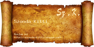 Szonda Kitti névjegykártya